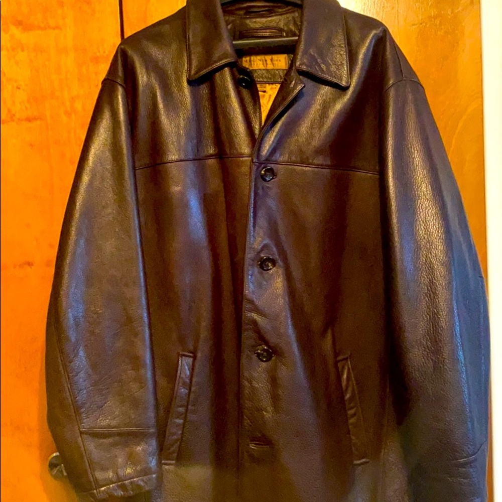 Leather coat